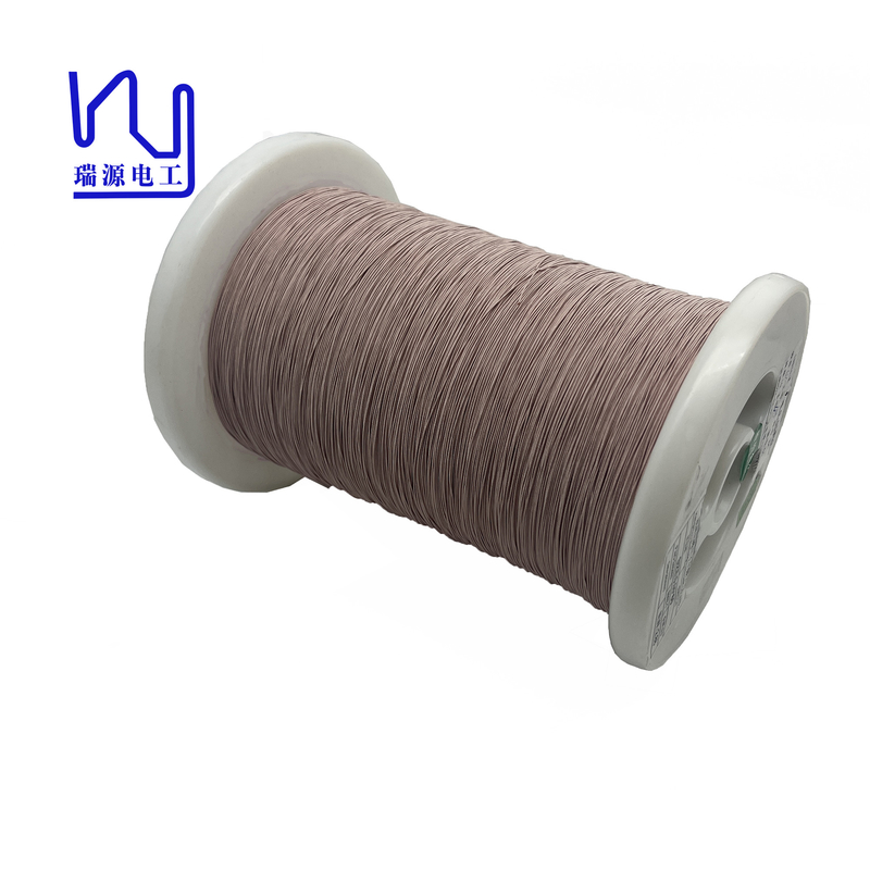 Efficiency Copper Litz Wire 60 Strands Nylon / Polyester / Real Silk Jacket 0.05mm Single Wire